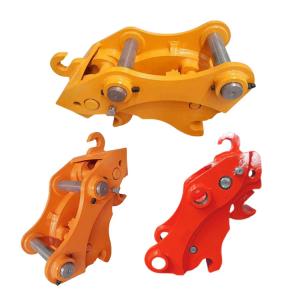 China Yellow Mini Excavator Quick Coupler , Digger Bucket Quick Release With Pin on sale
