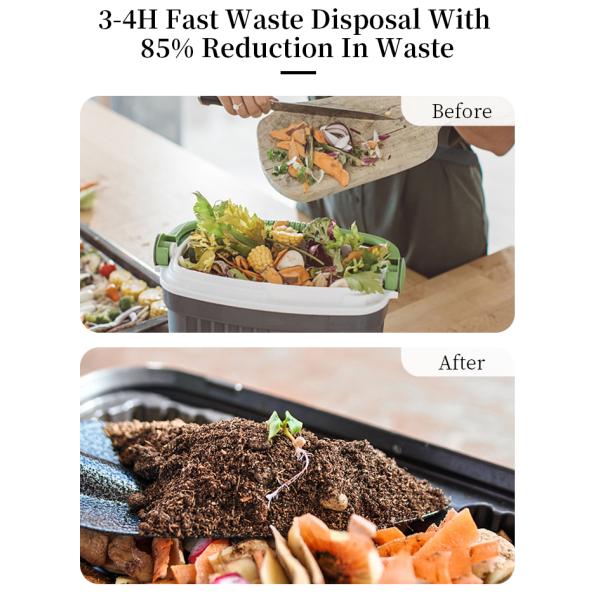 Food Garbage Composter Organic Waste Composting Machine Turning Food Waste to Nutrient Fertilizer Food Cycler Composter