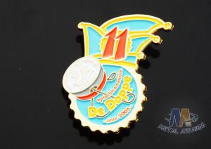 China Full Color Enamel Custom And Stock Metal Lapel Pin Badges Gift Items Imitation Gold Plating wholesale