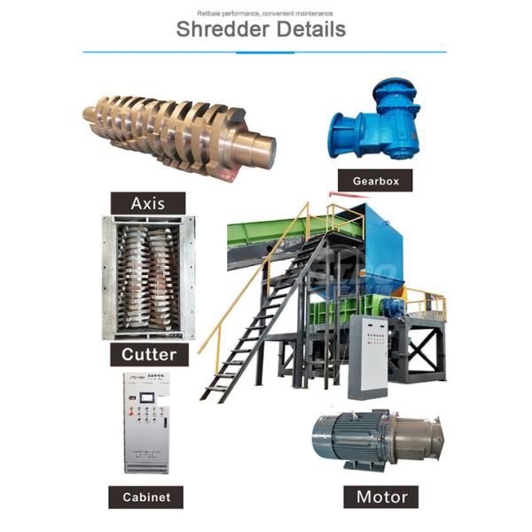 Single Shaft Metal Crusher Machine Stainless Steel Shredder Machine