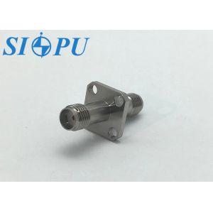 China Double-Headed SMA Female RF Adapter – Straight Through, Flange Mount wholesale