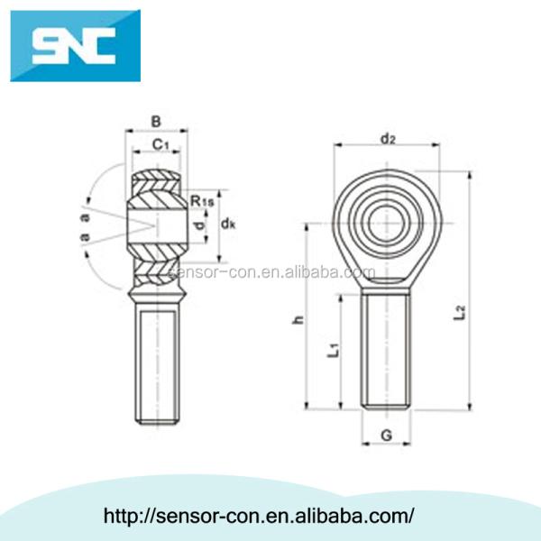 SC516AA S Type Load Cell Accessory Ultimate Over Load 4 Times Rated Working Load Thread Rod End Joint Bearing Loading KN