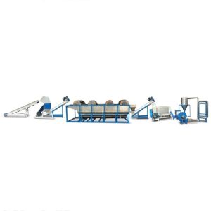 China Waste Plastic Bucket Blue Barrel Washing Line 1500kg/h with 150-370KW Motor Power wholesale