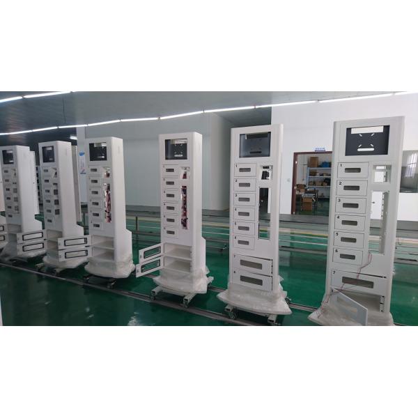 Android Based System Cell Phone Battery Charging Station Touch Screen With 12 Doors and Remote Control Platform