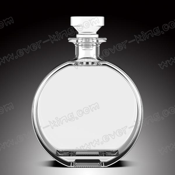 Clear Oval Empty Whiskey Glass Bottles 750ML