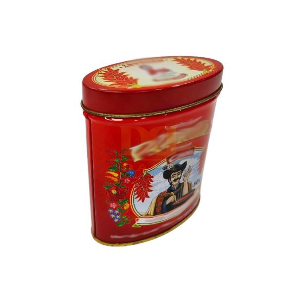 DADI Customized Printed Candy Tin Box Oval Tin Can For Chocolates Environmentally Friendly