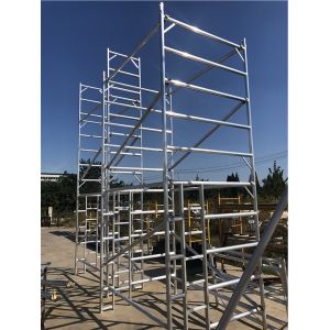 Construction Folding Aluminium Scaffold Tower Complied With EN 1004 Standards