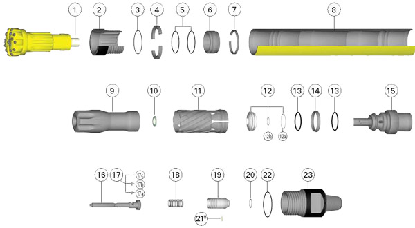 Secoroc QLX 60 , 65 Down the Hole Hammer for Water Well and Mining DTH Drilling Machine