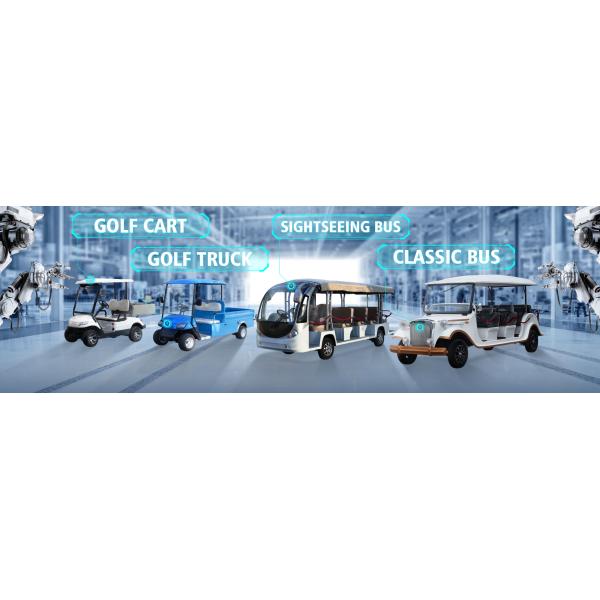 Yellow 4x4 Cambridge Interstate Golf Carts Trolley High Speed Community Vehicles