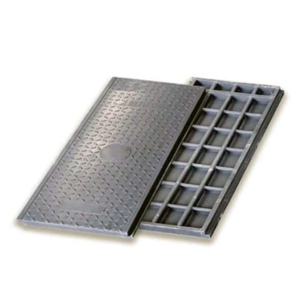 EN124 Standard FRP Manhole Cover Light Weight High Strength Square BMC SMC Fiberglass Manhole Cover