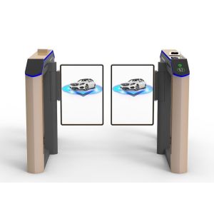 China 304 SS Fast Speed Gate Turnstile For Secure And Access Control High Speed 35-40 Person Per Minute With Advertising Door on sale