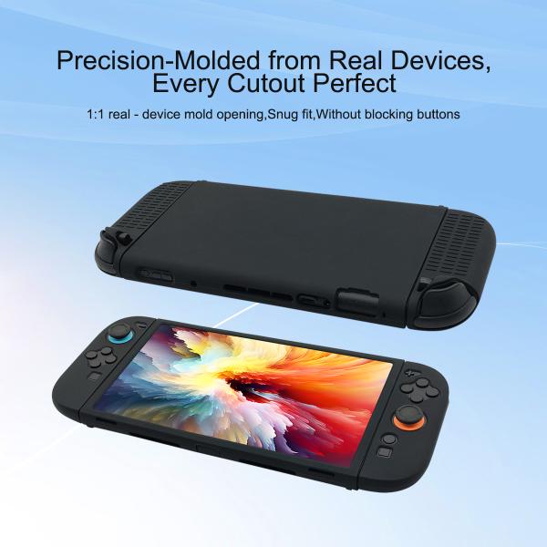 Anti-Slip Grip Lightweight Shockproof Design Split Silicone Joy-Con & Middle Frame Protective Case Kit for Nintendo Switch 2