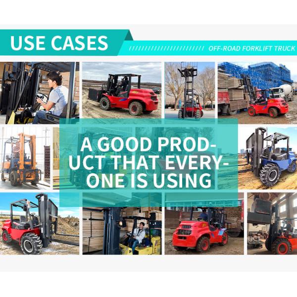 4.5t Off Road Forklifts And Loading Rough Terrain Diesel Forklift Truck With Cabin