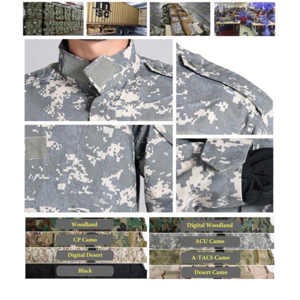 TC 6535 Or TR8020 Military Camo Uniforms Shrink And Wrinkle - Resistant
