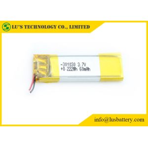 China 3.7V 60mah Rechargeable Lithium Polymer Battery LP301030 small lithium ion battery For Electronics Products on sale