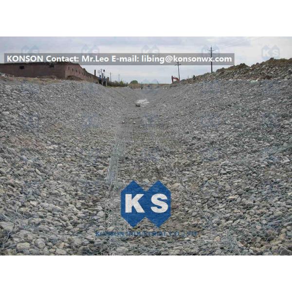 China PVC Coated Hot Dipped Galvanized Gabion Box / Gabion Meshes Fence wholesale