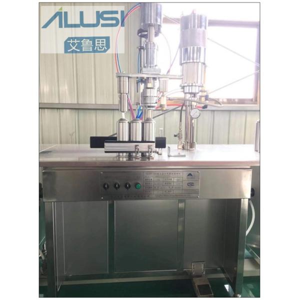 Aerosol Spray Filling Machine, Manual Push Aerosol Filling Machine Semi-Automatic 3 in 1 0.9 M3/Min 0.65-1.0MPa 20-500ml