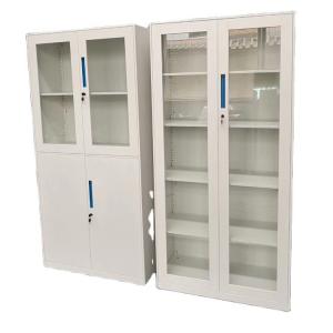 China 0.5mm-1.0mm Glass Door Steel Tall Slim Metal Cabinet Customized School Office wholesale