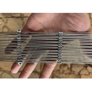 China SS304 316 Cable Metal Rope Mesh Lightweight Weather Resistance wholesale