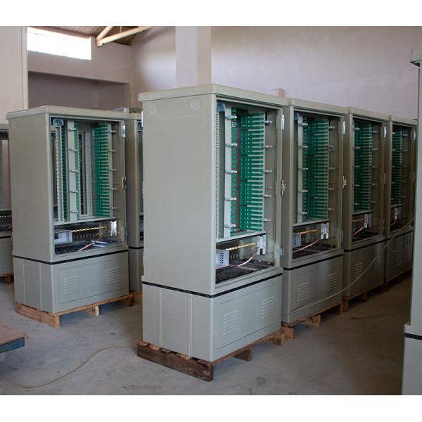 144 Core Outdoor Fiber Optic Distribution Cabinet FTTH Waterproof SMC Material