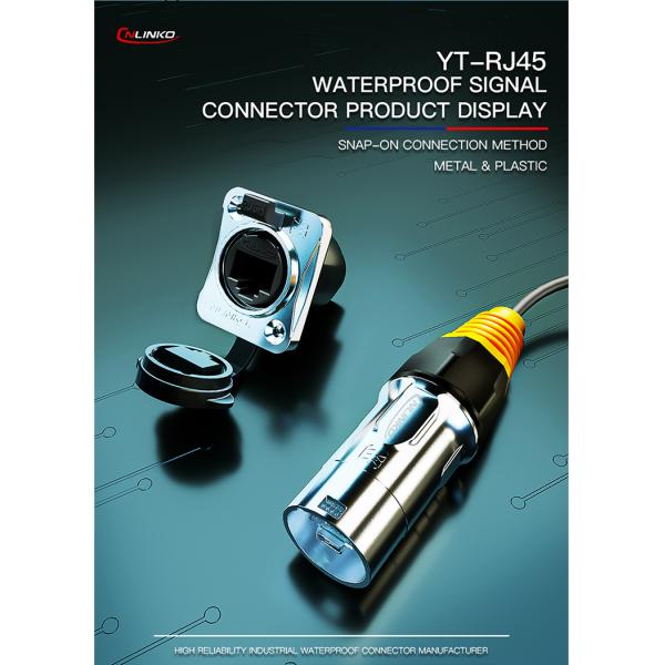 CNLINKO Waterproof Dual RJ45 Connector, UTP CAT5E RJ45 Connector for Led Lighting