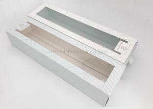5×13×4 / 5x5x5 Branded Gift Boxes , Paper Drawer Style Gift Box With PVC Window Blanket Packaging