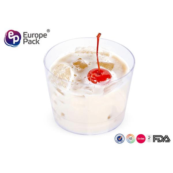 Disposable Small Dessert Cups Plastic 6Oz Salad Bowl Tableware PS Material