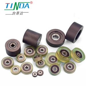 China Customization Rubber Roller Bearing Polyurethane Covered Bearings Rustproof wholesale