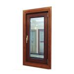 Aluminium Profile Tilt And Turn UPVC Window Mahogany Certificated