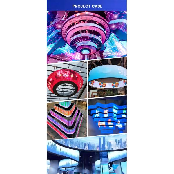Soft Curved LED Screen Panel Flexible For Indoor 240X120mm Front Service