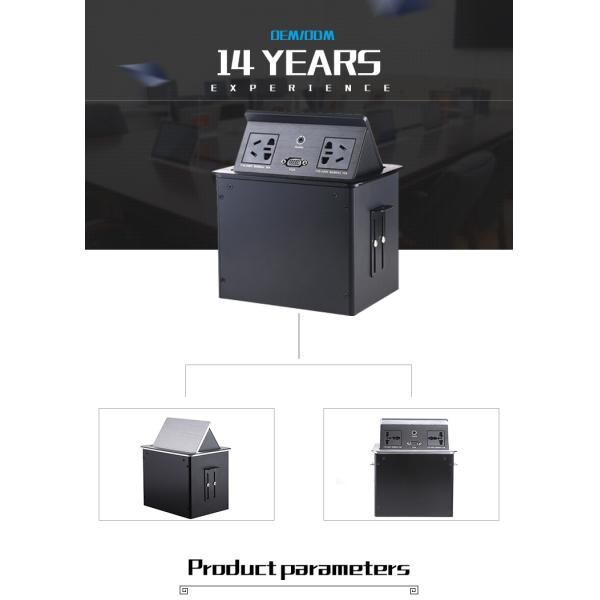 Sliding Tabletop Pop Up Electrical Outlet USB Socket Plug 110V-240V