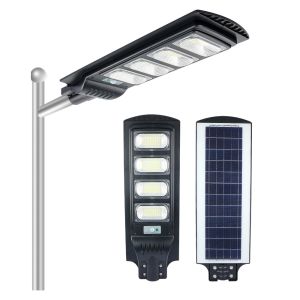 China 170lm/w Solar Powered LED Street Lights 60watt 90watt 200watt Outdoor Parking Lot With Inbuilt Lithium Ion Battery on sale