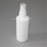 100mlwhite color cylinder HDPE/PET material plastic spray bottle with plastic