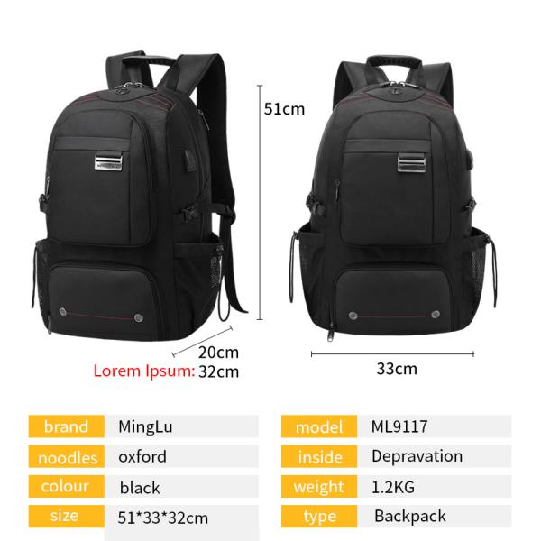 Computer Interlayer Oxford Waterproof Backpack Multifunctional 70l Travel Backpack