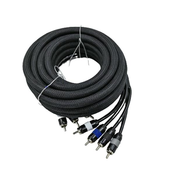 5.5mm Outer Diameter PVC Jacketed Car Audio RCA Cable 2M-2M for High End Performance