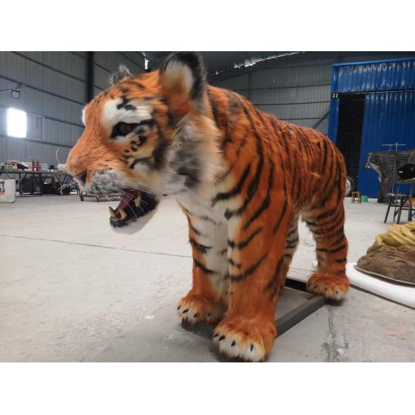 Realistic Color Animatronic Tiger Model Weather Resistant Adult Age