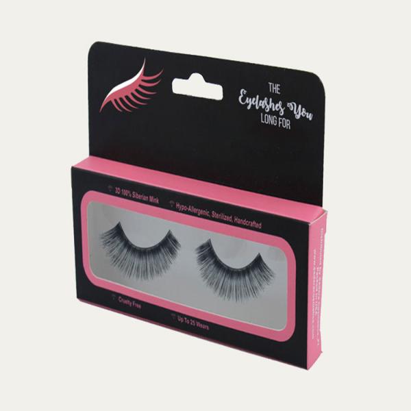 folded eyelash color box hitched eyelash packaging paper color box foldable