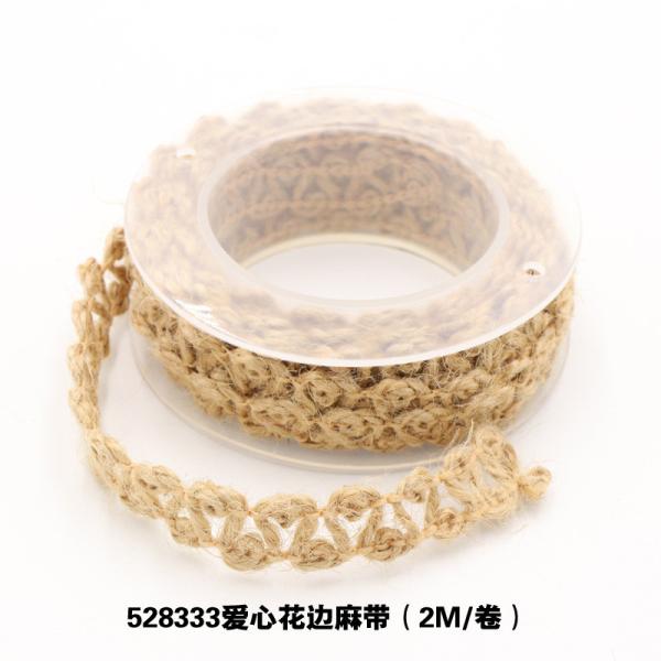 Garment Decoration Jute Rope Ribbon Gift Packing Wired Burlap Ribbon