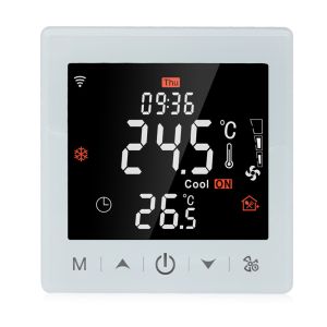 China R9W.963 Original Manufacturer LCD Programmable Smart WiFi/485 Modbus Fan Coil Thermostat Working with Alexa and Google on sale