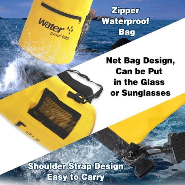 Dry Bag, Waterproof Floating Backpack 5L/10L/20L/30L/40L, Waterproof Phone Case for Kayking, Boating, Kayaking