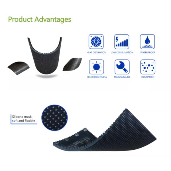 P4 Soft Hd Flexible Full Color Led Module Rental Pixel Density 62500 Dots / Sqm
