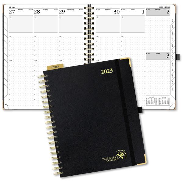 Custom 6.5x8.5 Inch Daily Weekly Schedule 2023 Monthly Yearly Planner Light Pink