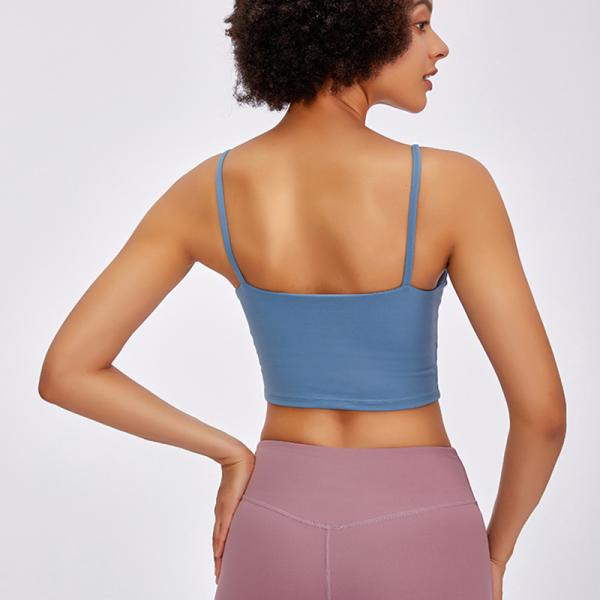 ODM Womens Longline Sports Bra With Padding Spandex Material