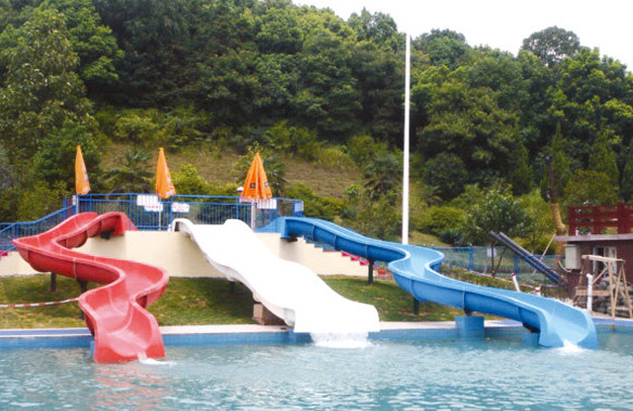 wonderful rainbow slide fiberglass water slide for amusement park