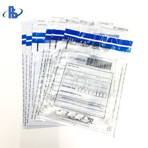 China Customized Security Evidence Bags Bank Deposit Tamper Proof Plastic Envelopes wholesale