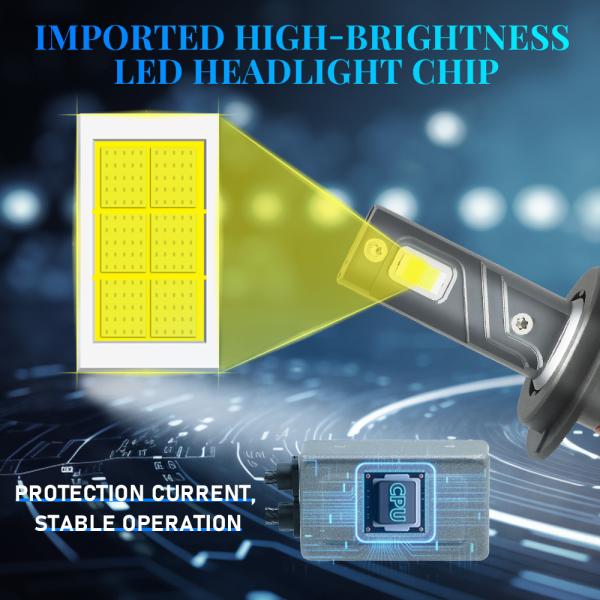 H1 H4 H7 H11 Plug Car Universal LED Headlight Bulbs 100W Metal Casing White Light