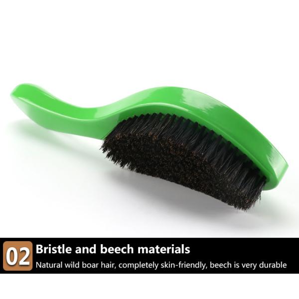 100g Boar Bristle Beard Brush 360 Curved Brush For Men Customized Color