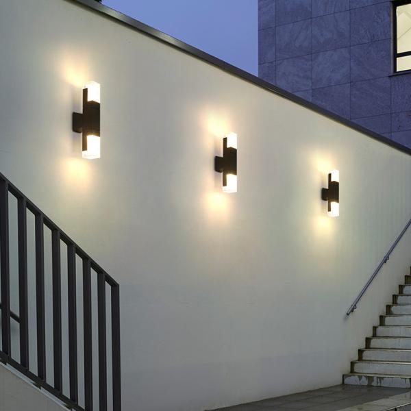 Nordic waterproof surface wall lamp modern minimalist led building lamp outside garden wall light