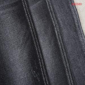 China Black Heavy Cotton Spandex High Stretch Denim Fabric for Women Jean Pants wholesale