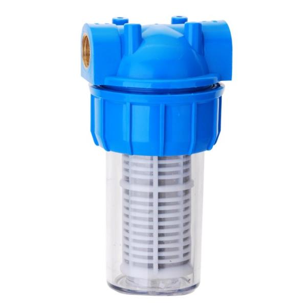 Plastic Pre Pipeline Shower Head Water Filter Household Type 1 / 2 Inch